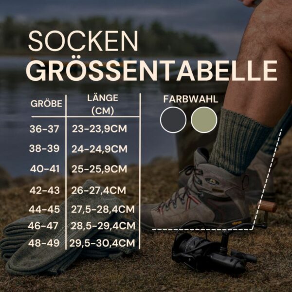 Bundesheersocken Größentabelle