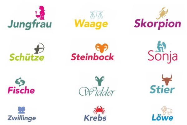 Bio Sternzeichen Handtuch alle