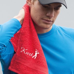golf handtuch mit namen